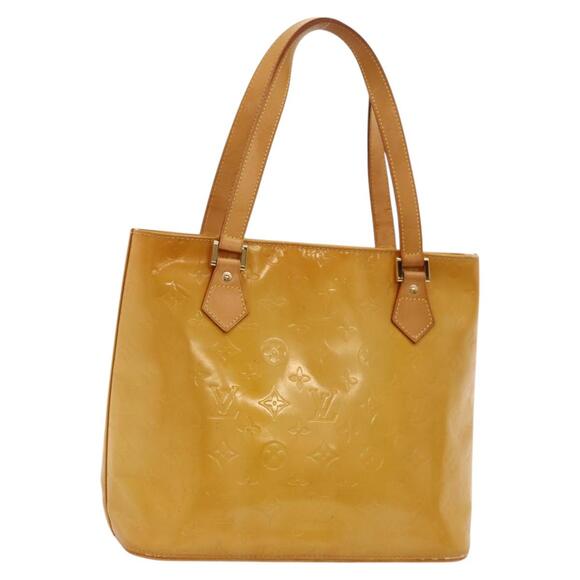 LOUIS VUITTON Monogram Vernis Houston Hand Bag Beige M91004 - Picture 1 of 16